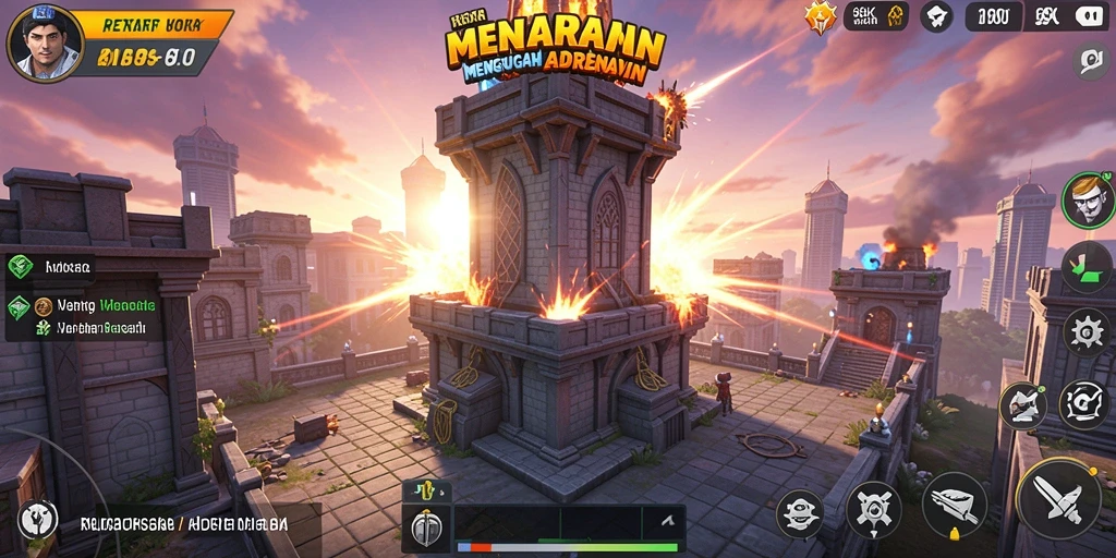 Screen utama 66K menampilkan aksi mendebarkan dalam Tower Defense.
