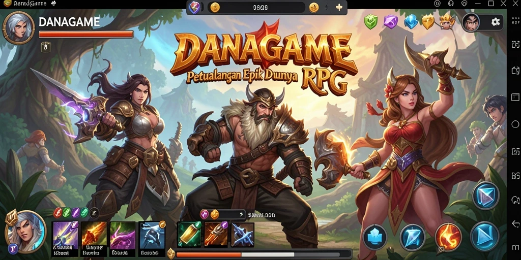 Screenshot utama yang menunjukkan gameplay RPG yang mendebarkan.