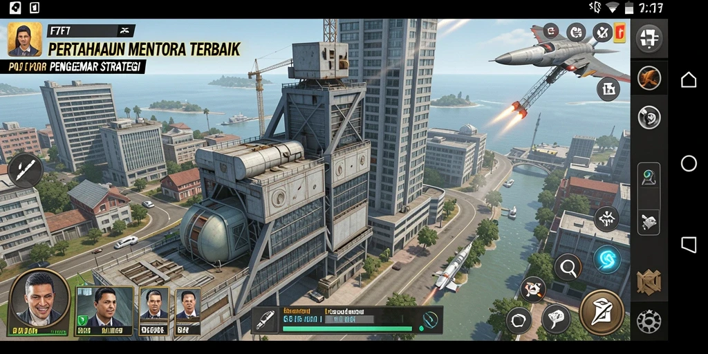 Tampilan gameplay F7F7 yang menarik dengan strategi Tower Defense.