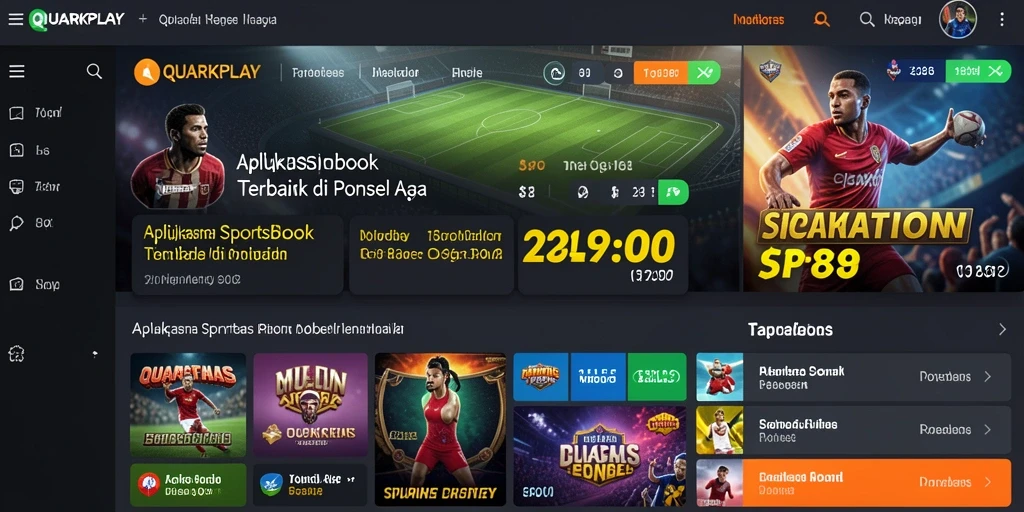 Tampilan gameplay QUARKPLAY dengan opsi taruhan yang beragam dan interaktif.