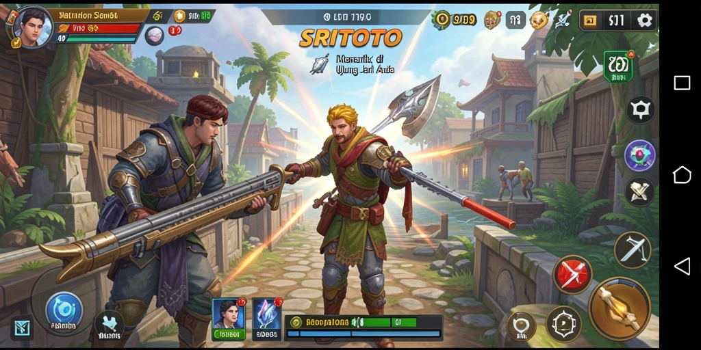 Screenshot gameplay SRITOTO menampilkan interaksi unik di dunia virtual.