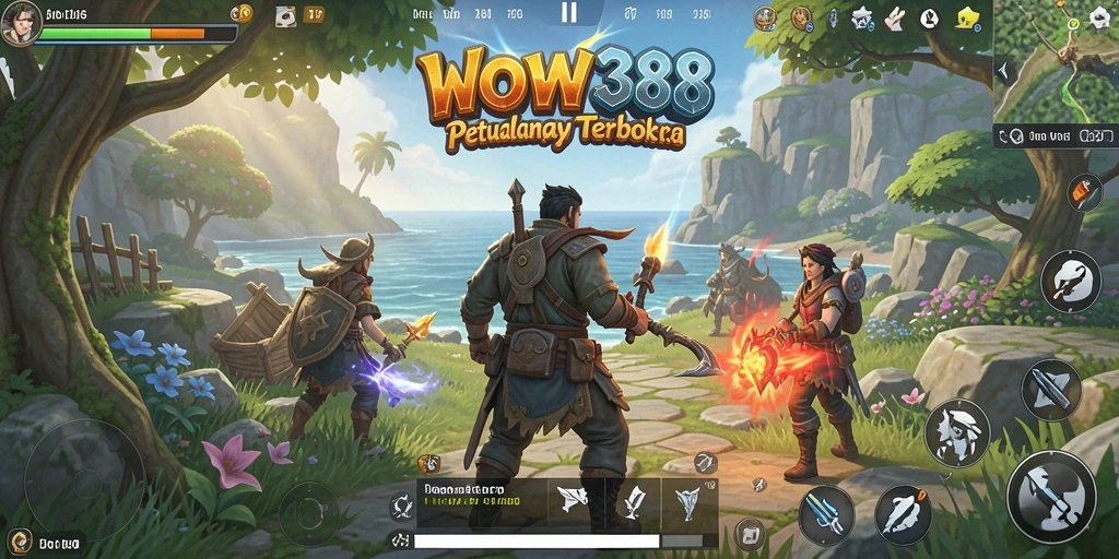 Tampilan gameplay mengesankan dari WOW388 yang menampilkan eksplorasi dunia terbuka.